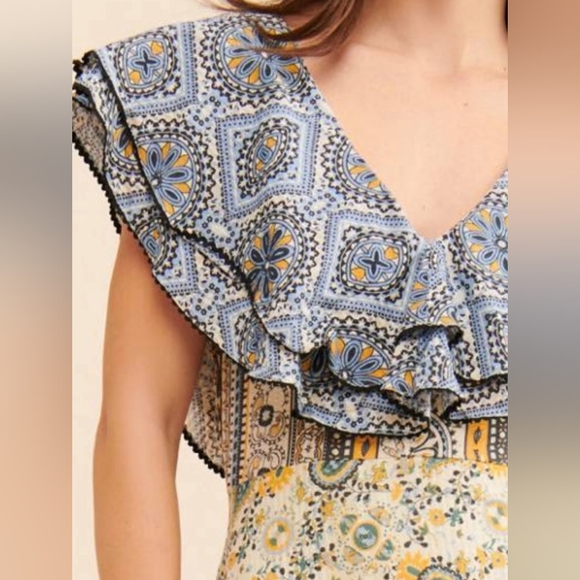 NWT FREE PEOPLE | $172 Prairie Ruffle Maxi Dress - Picture 2 of 5